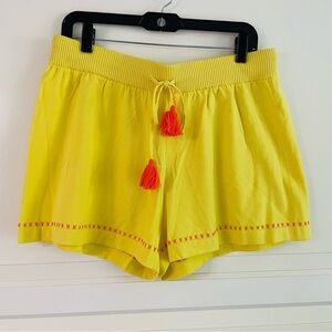 New! Figue elina yellow tassel tie shorts gines nwt 30128